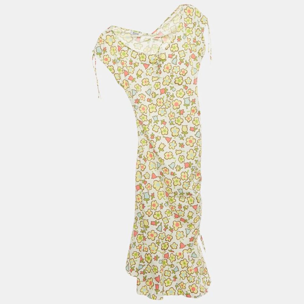 Moschino Cheap And Chic Multicolor Floral Print Cotton Short Dress S